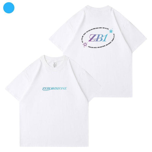 ZB1 ZEROBASEONE T-SHIRTS 100% COTTON - WHITE AND BLACK