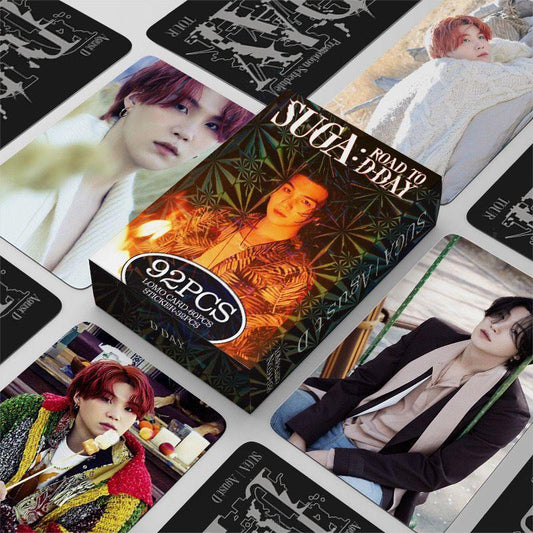 PHOTOCARDS SUGA: ROAD TO D'DAY 92 PCS (60 PHOTOCARDS + 32 STICKERS)