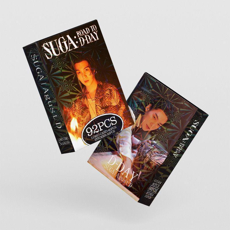 PHOTOCARDS SUGA: ROAD TO D'DAY 92 PCS (60 PHOTOCARDS + 32 STICKERS)