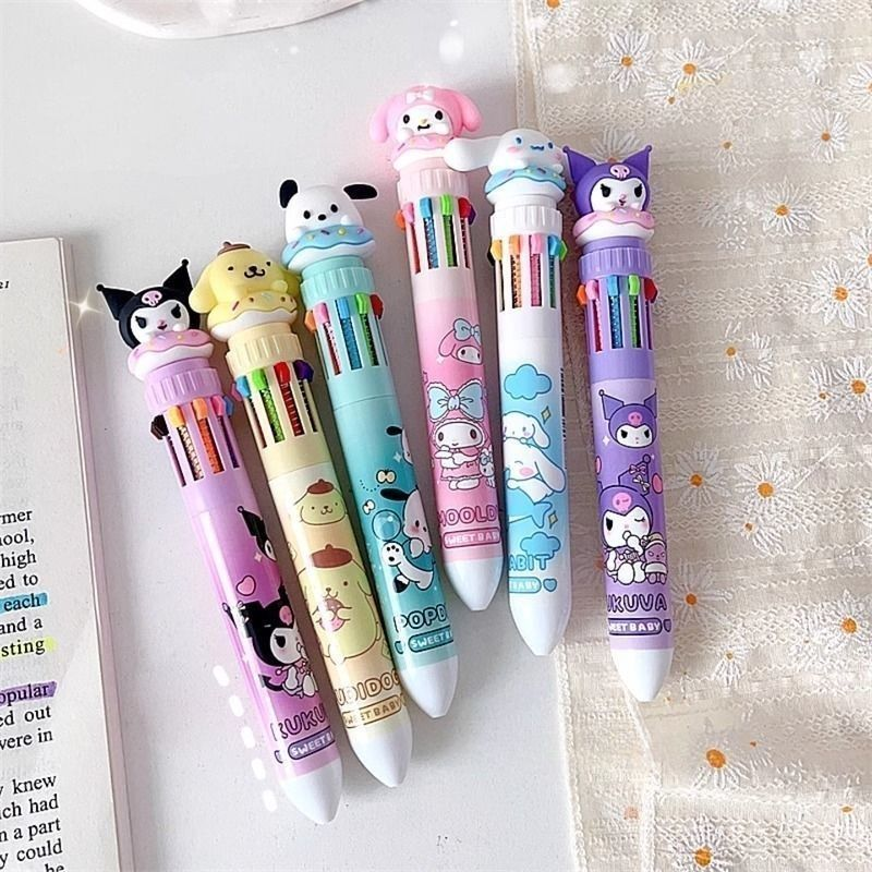 Hello Kitty Gang 10 Colors Pen Kit 6 PCS