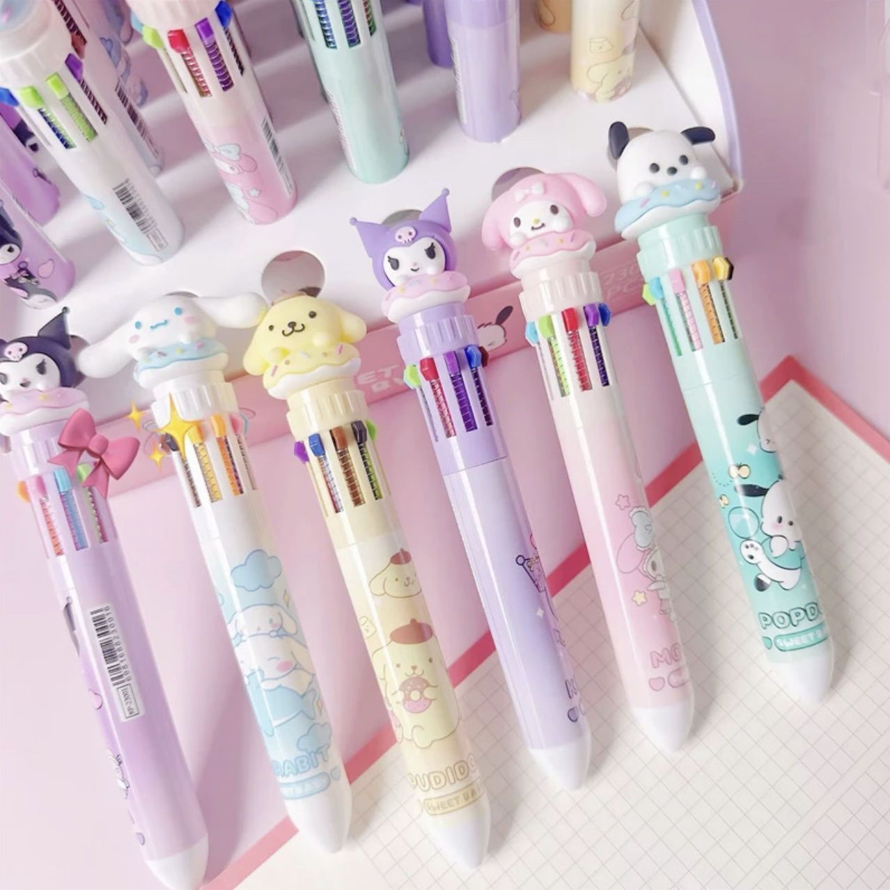 Hello Kitty Gang 10 Colors Pen Kit 6 PCS