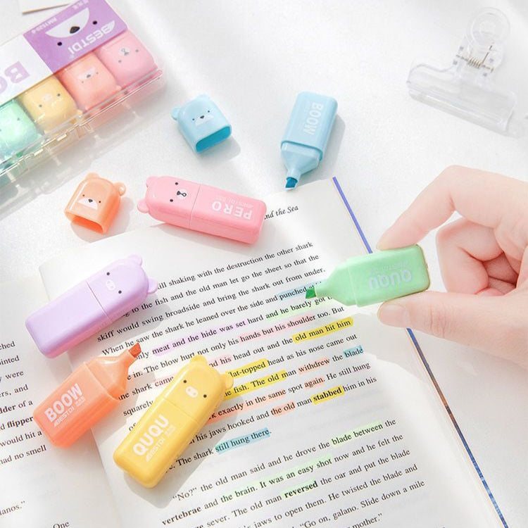 6 COLOR HIGHLIGHTER BRUSHES SET