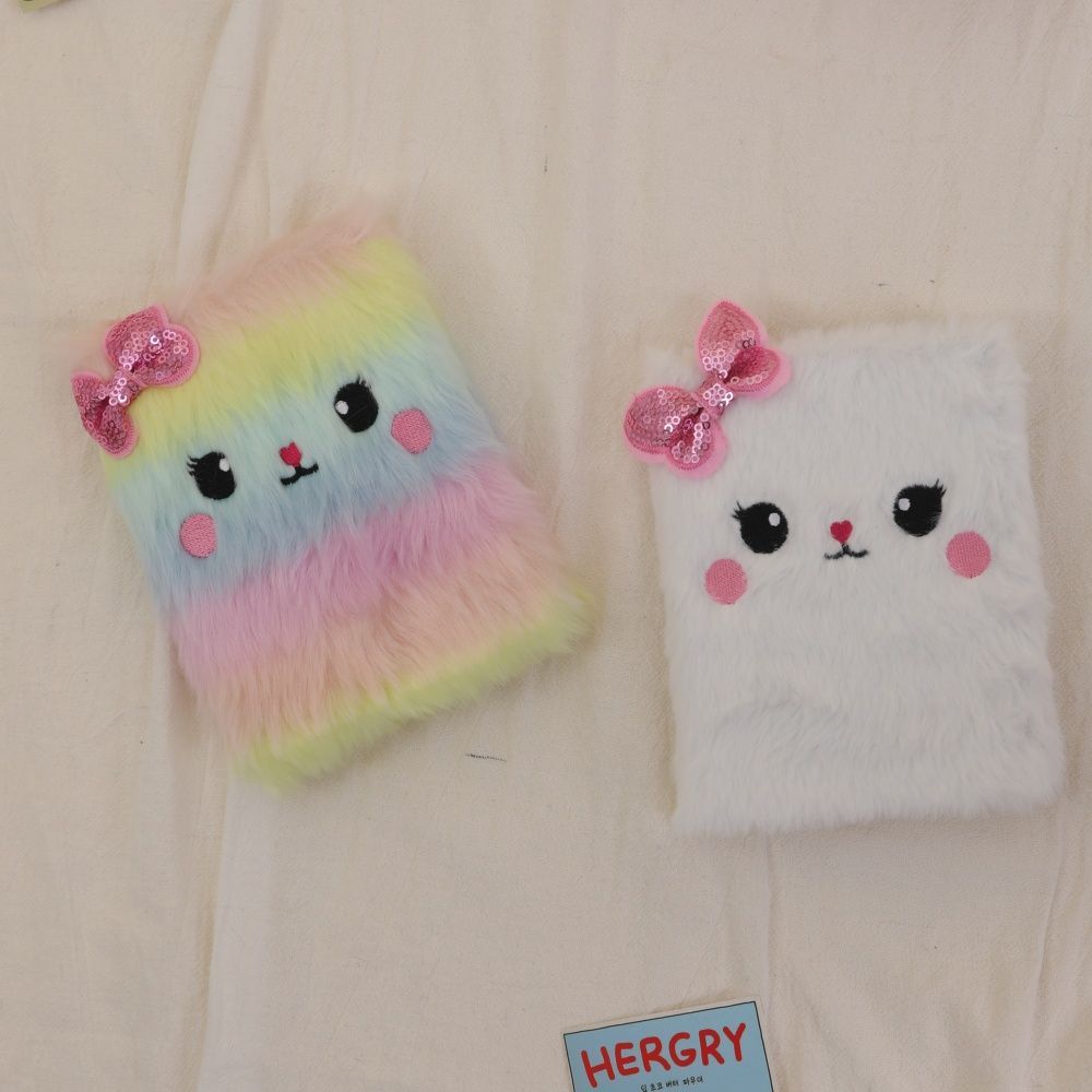 KAWAII NOTEBOOK WITH PLUSH COVER