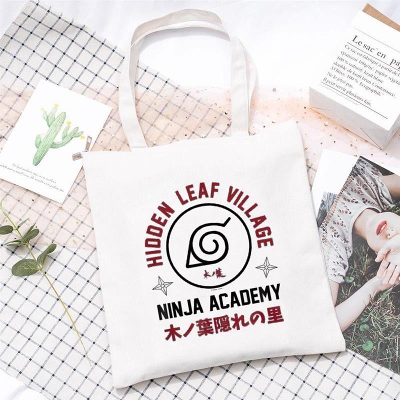 NARUTO ANIME ZIPPERED BAG (black and white)