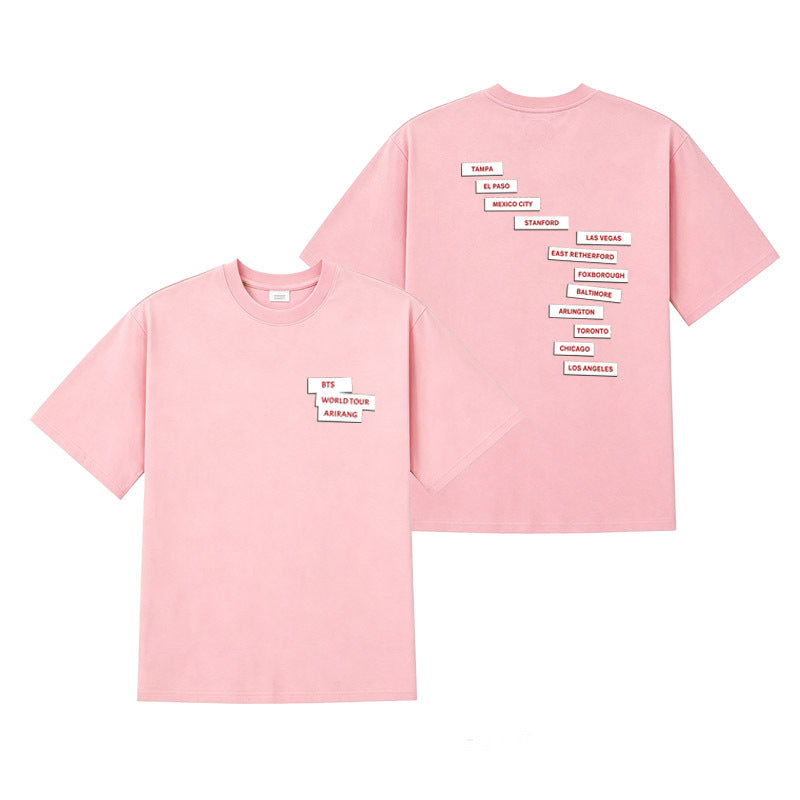 BTS WORLD TOUR ARIRANG T-SHIRT 100% COTTON - VARIOUS COLORS