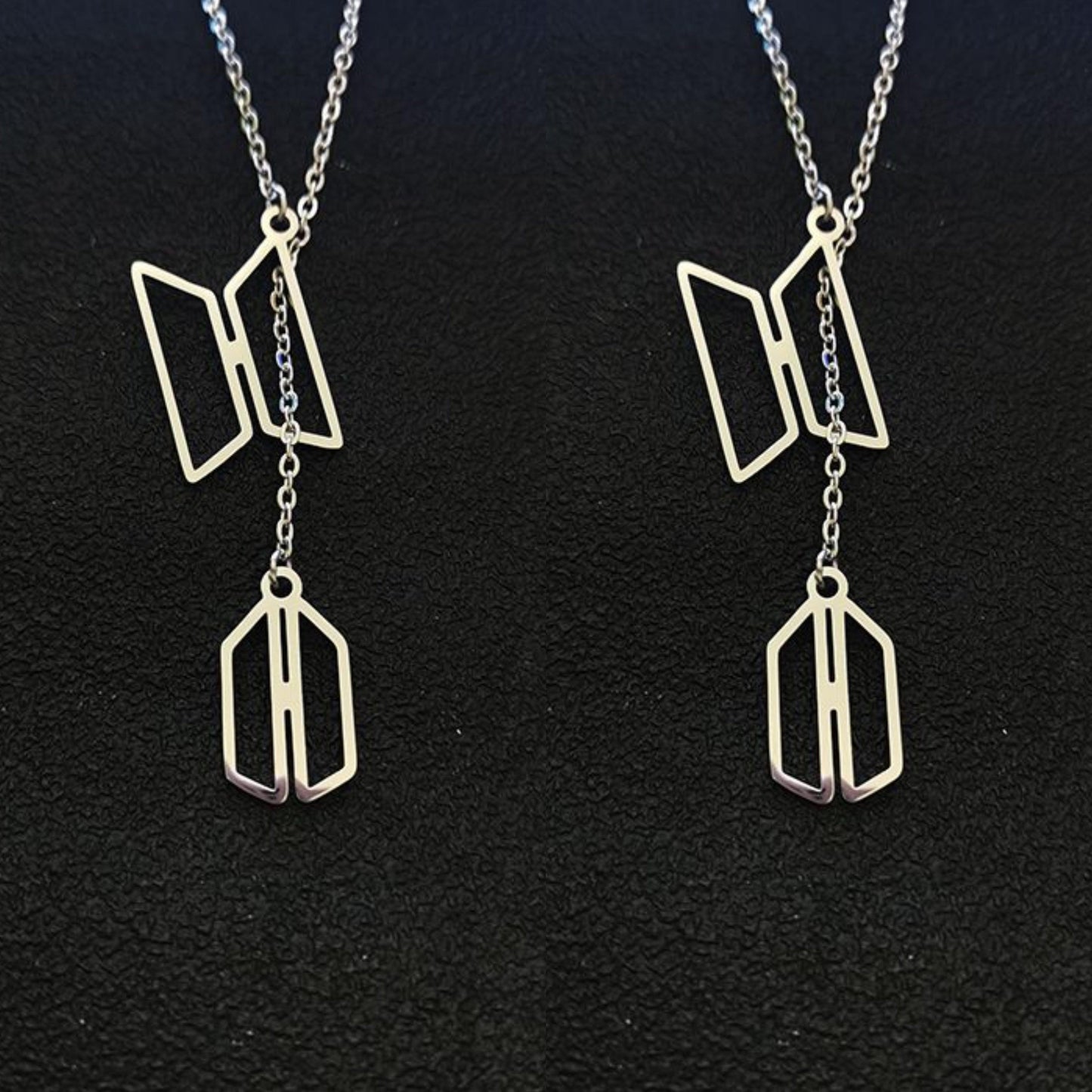 BTS♡ARMY STAINLESS STEEL NECKLACE (Unit and Pair)
