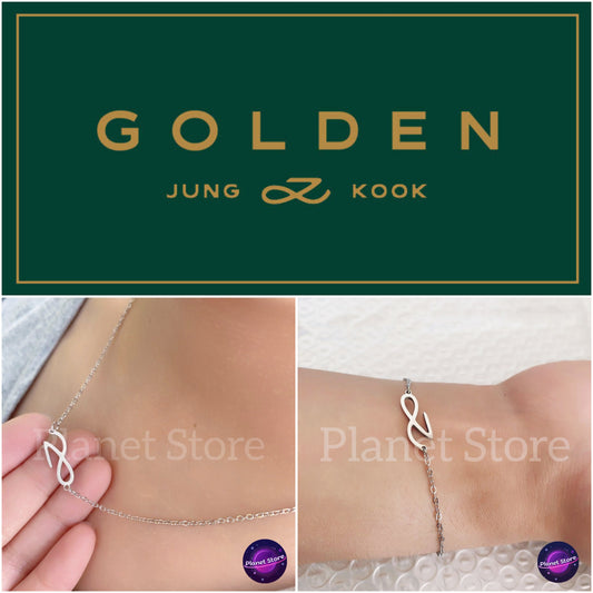JUNGKOOK GOLDEN NECKLACE / BRACELET IN STAINLESS STEEL