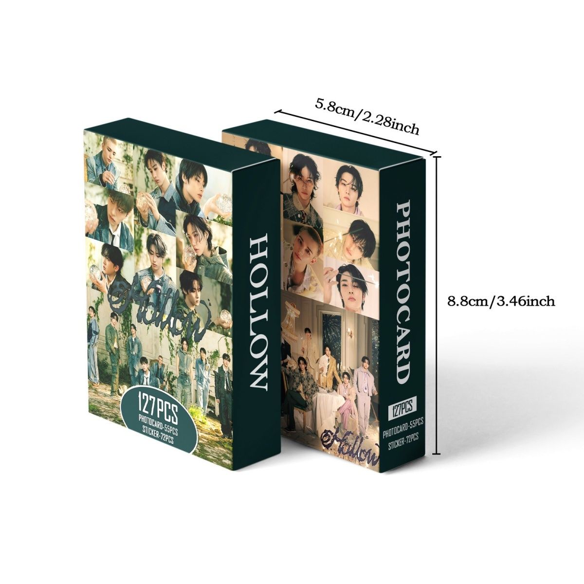 STRAY KIDS MERCH PHOTOCARDS HOLLOW KIT 127 PCS (55 PHOTOCARDS + 72 STICKERS)