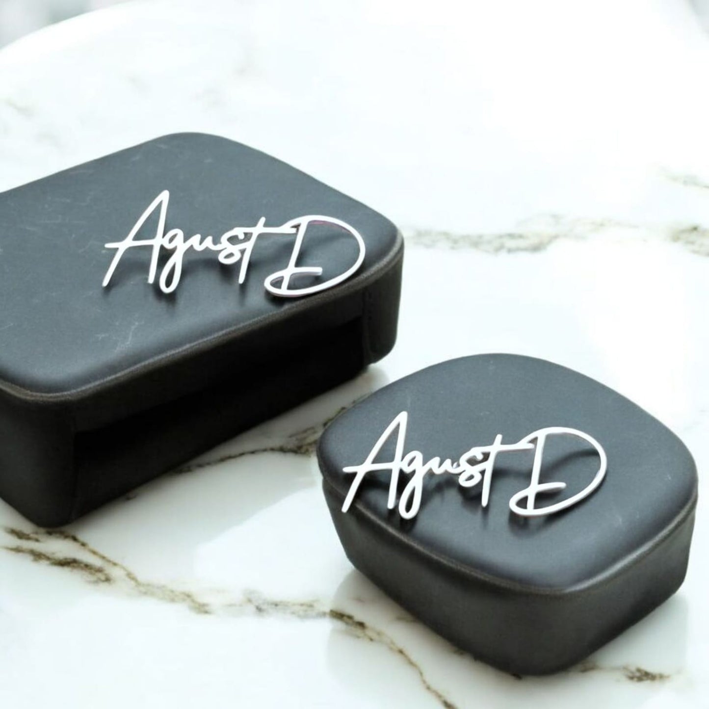 SUGA AGUST D EARRINGS PAIR STAINLESS STEEL